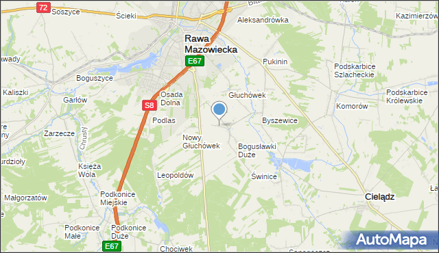 mapa Matyldów, Matyldów gmina Rawa Mazowiecka na mapie Targeo